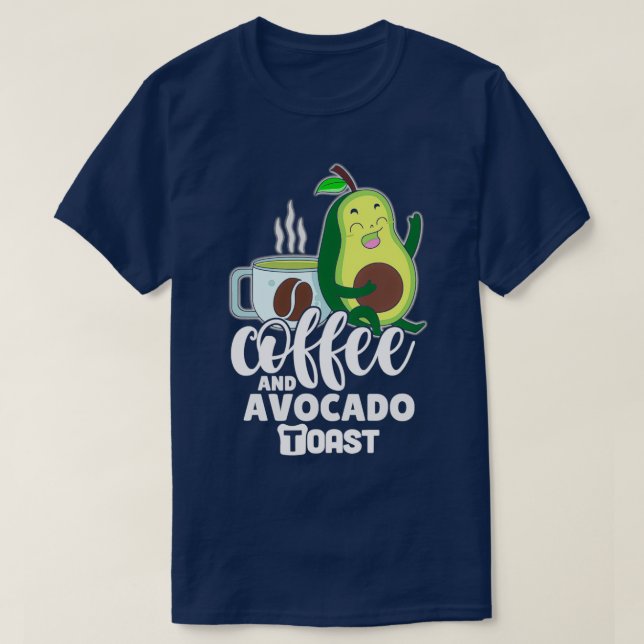 Best Buds Coffee Avocado Toast Funny T-Shirt (Design Front)