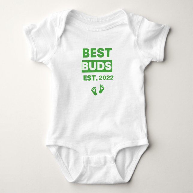 Best Buds Est. Custom Baby  Buds Est. 20xx Baby  Bodysuit (Front)