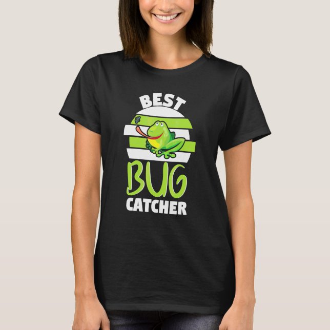 Best Bug Catcher Cute Frog Programmers T-Shirt (Front)