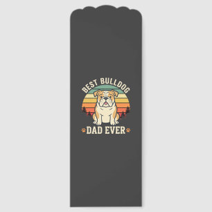 Best Bulldog Dad Ever Retro Vector Bookmarks