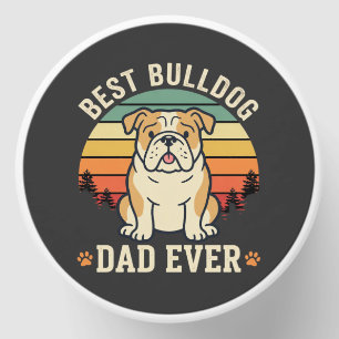 Best Bulldog Dad Ever Retro Vector Mini Candle Favors