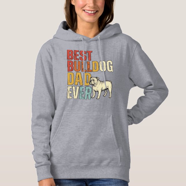 Best Bulldog Dad Ever Vintage Engraving Shirt Desi (Front)