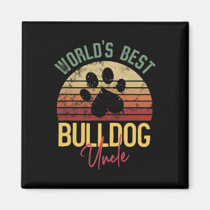 Best Bulldog Uncle Bulldog Lover Dog Owner  Magnet