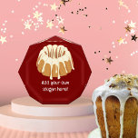 Best Bundt - Ring-Shaped Sponge Dessert - own text Acrylic Award<br><div class="desc">This Bundt theme has a classy burgundy background to show off a perfect ring of sponge. The fluted sides have tempting drizzled glaze dripping down their grooves. This 'Kugelhopf' pan baked dessert is a delicious motif just waiting for your own creative slogan or name.</div>