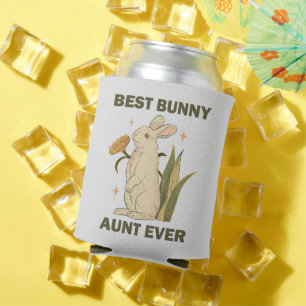 Best Bunny Aunt Ever Cute Kawaii Family Party Can Cooler