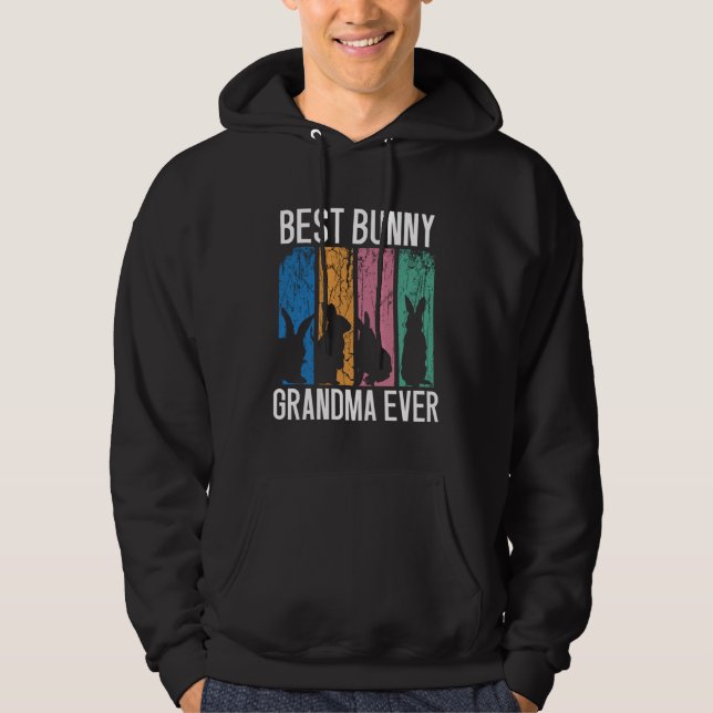 Best Bunny Grandma Ever Christian Festival Easter  Hoodie (Front)