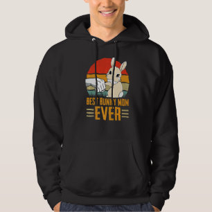 Best Bunny Mom Ever Bunny Mom Easter Day Embroide Hoodie