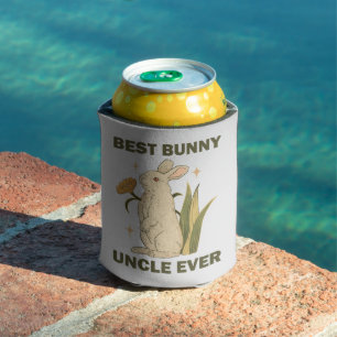Best Bunny Uncle Ever Family Party Birthday Gifts Can Cooler