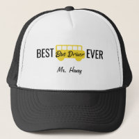 Best Bus Driver Ever Personalized Yellow Black