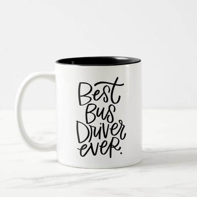 Best Bus Driver Ever Two-Tone Coffee Mug (Left)