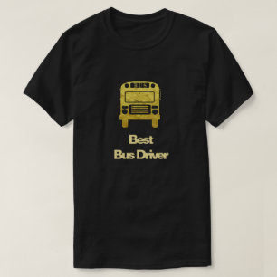 Best Bus Driver Golden Bus Silhouette T-Shirt
