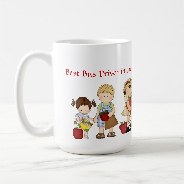 Best Bus Driver in the World (can be personalized) Coffee Mug (Left)