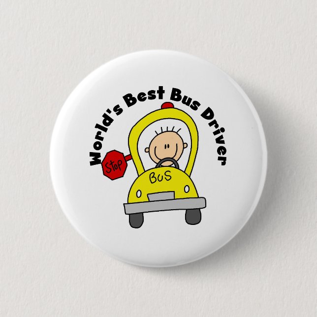 Best Bus Driver Pinback Button (Front)