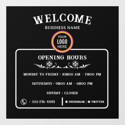 BEST Business opening window cling