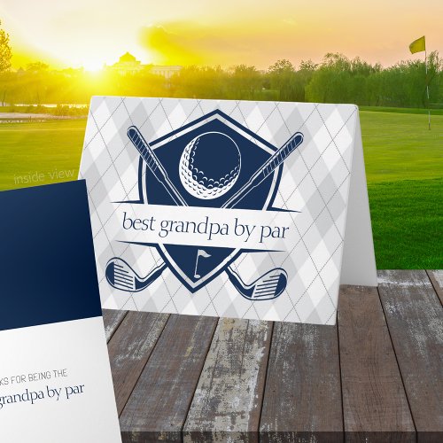 Best By Par Personalized Navy Golf Folding Gift