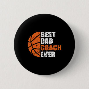 Best Bysketbyll Dad Coach Ever Fathers Day Retro B Button