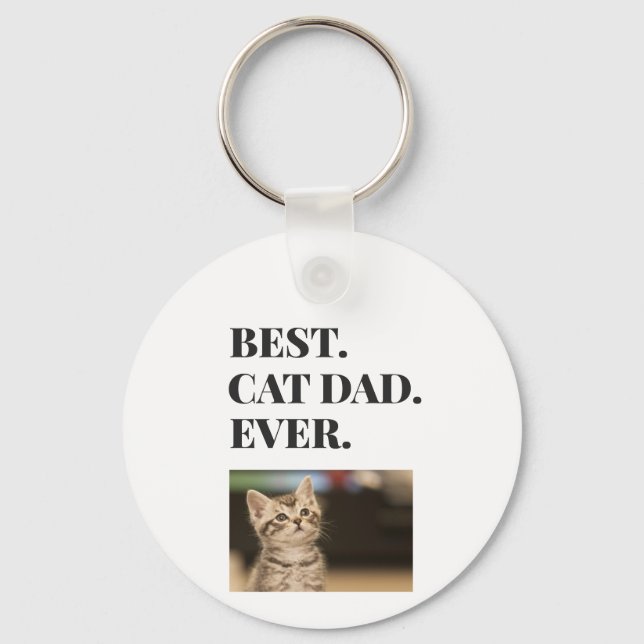Best Cad Dad Ever Photo Keychain (Front)