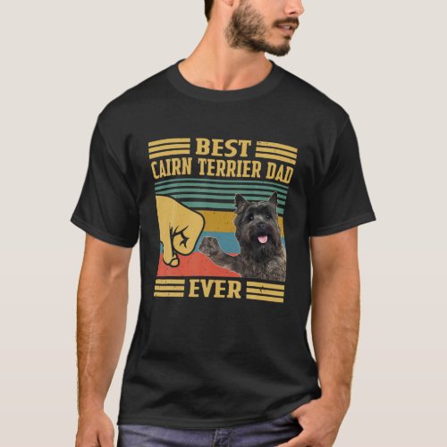 Best Cairn Terrier Dad Ever Vintage Fathers Day Ch T_Shirt