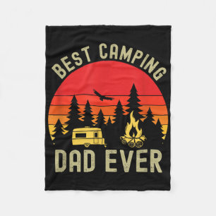 Best Camping Dad Ever Camping Fathers Day  Fleece Blanket