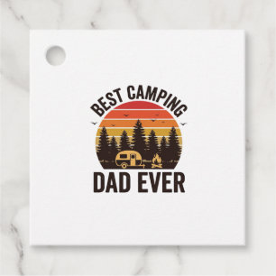 Best Camping Dad Ever Vintage Camping Design_1 Favor Tags