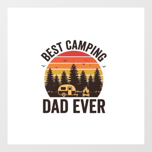 Best Camping Dad Ever Vintage Camping Design_1 Floor Decals