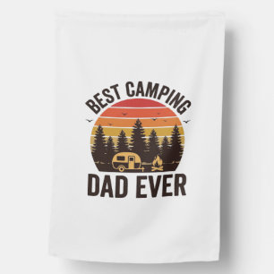Best Camping Dad Ever Vintage Camping Design_1 House Flag