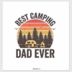 Best Camping Dad Ever Vintage Camping Design_1 Sticker