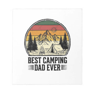 Best Camping Dad Ever Vintage Outdoor Shirt Design Notepad