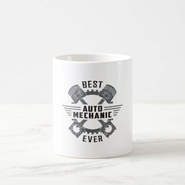 Best Car Mechanic Engine Mechanics Funny Gift Idea Coffee Mug (Center)