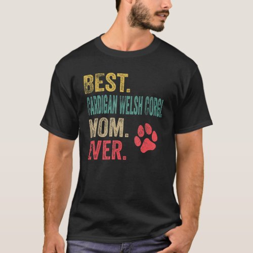Best Cardigan Welsh Corgi Mom ever Vintage Mother  T_Shirt