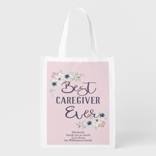Best Caregiver Carer Ever Thank You Grocery Bag