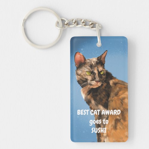 Best Cat Award Photo for Pet Lovers Keychain