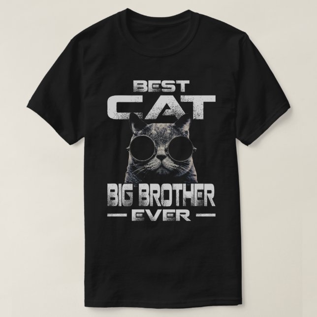 Best Cat BIG BROTHER Ever Vintage T-Shirt (Design Front)