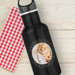 Best Cat Dad By Par Classic Simple Photo Stainless Steel Water Bottle<br><div class="desc">This simple and classic design is composed of serif typography and add a custom photo. "Best Cat Dad By Par" encircles the frame.</div>