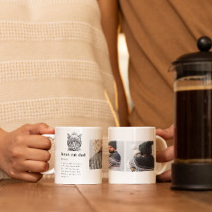 Best Cat Dad Definition Three Photo Coffee Mug