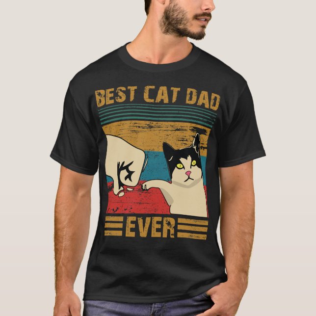 Best Cat Dad Ever - bester Katzenvater aller Zeite T-Shirt (Front)