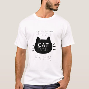Best Cat Dad Ever Black Cat Face T-Shirt