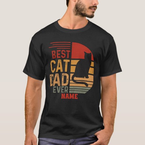 BEST CAT DAD EVER BLACK  T_Shirt