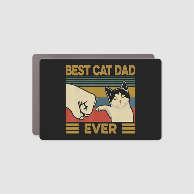 Best Cat Dad Ever               Car Magnet (Front)