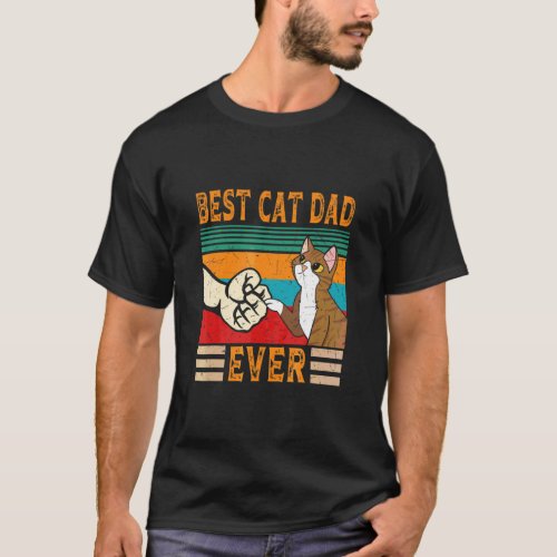Best Cat Dad Ever Cat Dad 4  T_Shirt