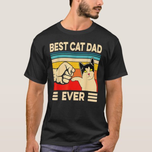 Best Cat Dad Ever  Cat Daddy Father Day T_Shirt