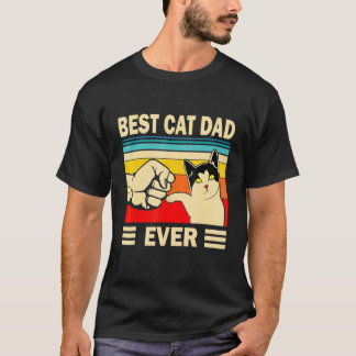 Best Cat Dad Ever Cat Daddy Father S Day Vintage T-Shirt