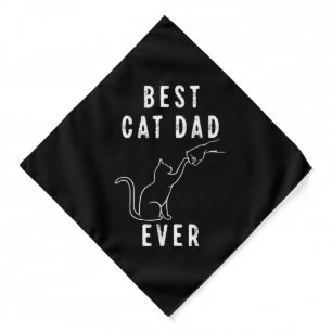 Best Cat Dad Ever Cat Daddy Paw Fist Bump Meow Bandana