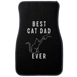 Best Cat Dad Ever Cat Daddy Paw Fist Bump Meow Car Floor Mat