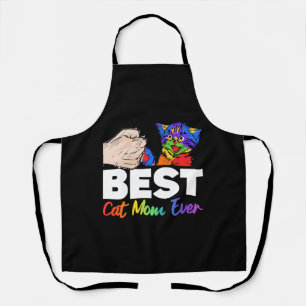 Best Cat Dad Ever Colorful Rainbow Mother's Day Apron