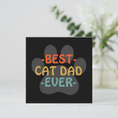 Best Cat Dad Ever Custom Flat Card (Standing Front)