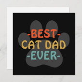Best Cat Dad Ever Custom Flat Card (Front/Back)