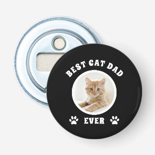 Best Cat Dad Ever Custom Photo Personalized Bottle Opener