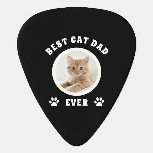 Best Cat Dad Ever Custom Photo Personalized Guitar Pick