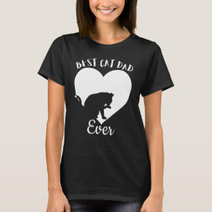 Best Cat Dad Ever Cute Black Cats Vintage White He T-Shirt